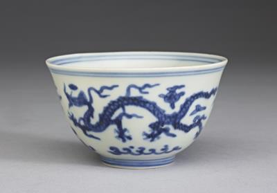 图片[2]-Teacup in underglaze blue witj clouds and dragons decoration, Chia-ching reign (1522-1566), Ming dynasty-China Archive